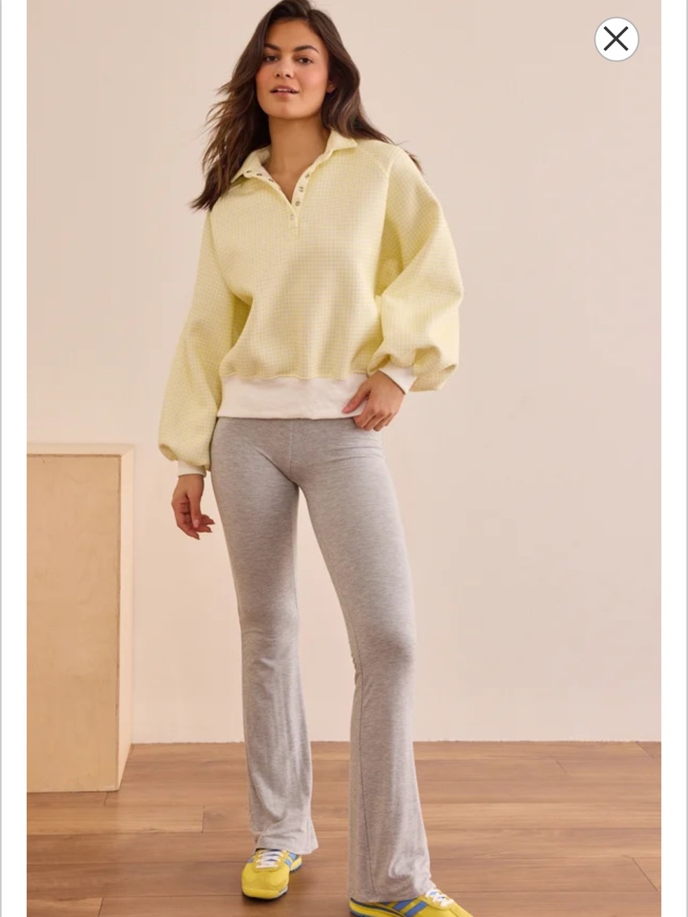 AS Revival Yellow Gingham Sweatshirt - Picture 3 of 8